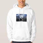 Huilende Wolf, Maan & Winter Wilderness Hoodie (Voorkant)