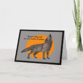 Huilende wolf op Groundhogdag Kaart (Voorkant)
