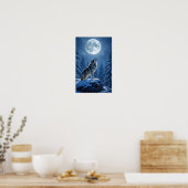 Huilende Wolf Poster (Keuken)