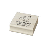 Huilende Wolf Puppie Adres Rubberstempel (Stempel)