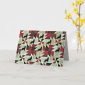 Huilende Wolf Quilt Kaart (Gele Bloem)