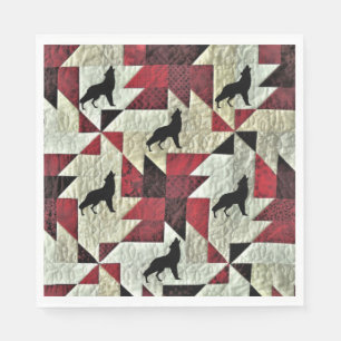 Huilende Wolf Quilt Servet