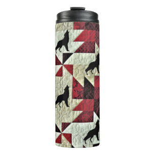 Huilende Wolf Quilt Thermosbeker
