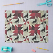 Huilende Wolf Quilt Tissuepapier (Craft)