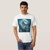 Huilende Wolf T-shirt (Voorkant volledig)