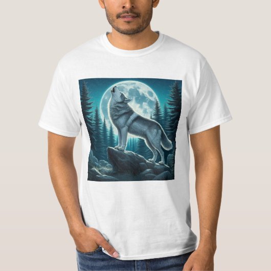Huilende Wolf T-shirt (Voorkant)
