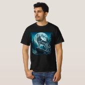 Huilende Wolf T-shirt (Voorkant volledig)