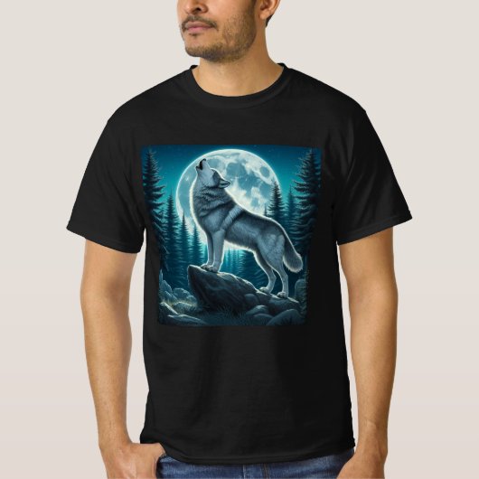 Huilende Wolf T-shirt (Voorkant)