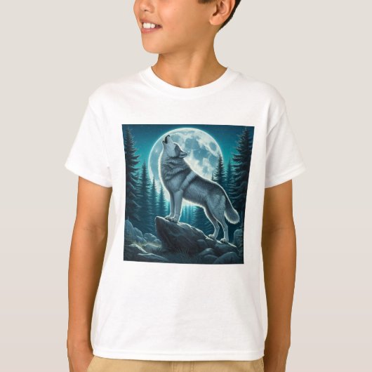 Huilende Wolf T-shirt (Voorkant)