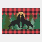 Huilende Wolf Volle Maan Herten Elk Beer Inpakpapier Vel (Voorkant 2)