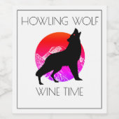 Huilende Wolf Wijn Tijd Wijn Etiket (Enkel label)
