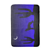 Huilende Wolf Woestijn Nacht Silhouet Badmat (Voorkant Verticaal)