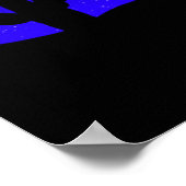 Huilende Wolf Woestijn Nacht Silhouet Poster (Hoek)