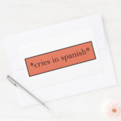 Huilt in het Spaans - Grappige sarcastische meme Rechthoekige Sticker (Envelop)