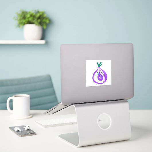 Huiluiend Sticker (Laptop op bureau)