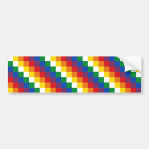 Huipala/Wipala Flag. Andean Qulla Suyu. Bolivia Bumpersticker