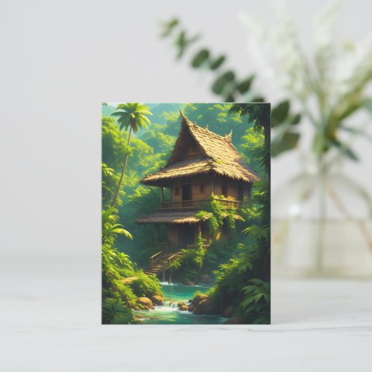 Huis aan de Rivier - A Riverside Home Briefkaart (Staand voorkant)
