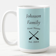 Huis aan de rivier aangepaste familienaam oprichti