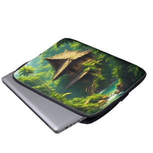 Huis aan de Rivier - Een Rivieroever Woonhuis Laptop Sleeve