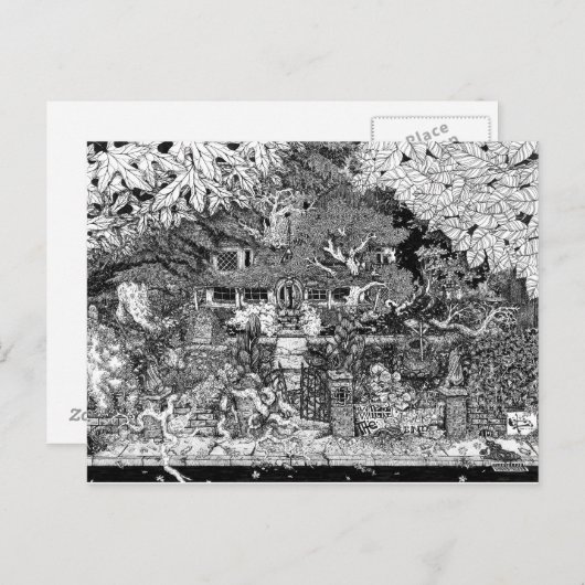 Huis aan het einde van de Lane Briefkaart (Voorkant / Achterkant)