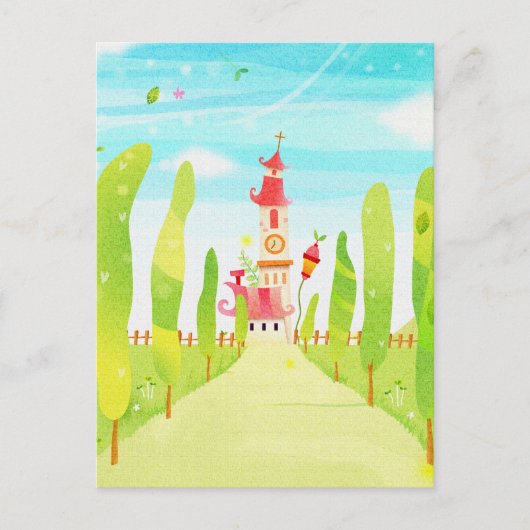 huis aan het einde van de weg briefkaart (Voorkant)