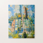 Huis aan het meer met boot legpuzzel (Verticaal)