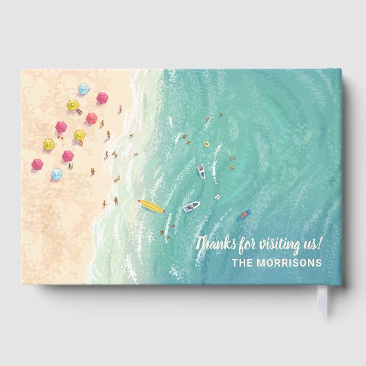 Huis aan het strand Vakantiehuis te huur Aangepast Gastenboek (Achterkant)