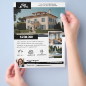 Huis aanbieding te koop onroerend goed flyer Sjabl (Hand)