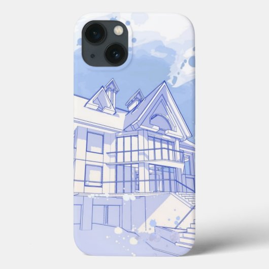huis: aquarel tekenen Case-Mate iPhone case (Achterkant)