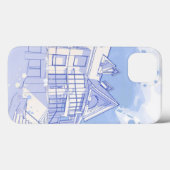 huis: aquarel tekenen Case-Mate iPhone case (Achterkant (horizontaal))