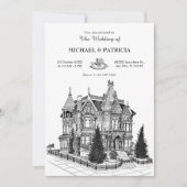 Huis Architectuur bruiloft Kaart (Voorkant)