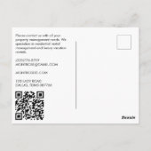 Huis Art Minimale QR Code Vastgoed Marketing Briefkaart (Achterkant)