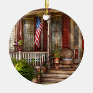 Huis - Belvidere, NJ - Een klassiek Amerikaans hui Keramisch Ornament