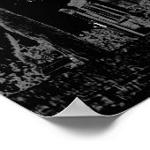 Huis bij nacht poster (Hoek)