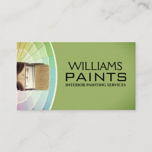 Huis binnen en buiten schilder visitekaartje (Voorkant)