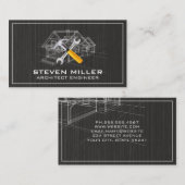 Huis Blauwdruk | Architect | Bouwgereedschap Visitekaartje (Voorkant / Achterkant)