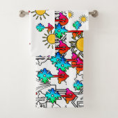 Huis Bloemen Zonneschijn Kinderen Cadeau  Bad Handdoek (Insitu)