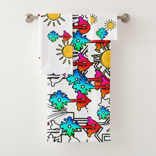 Huis Bloemen Zonneschijn Kinderen Cadeau  Bad Handdoek (Insitu)