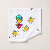 Huis Bloemen Zonneschijn Kinderen Cadeau  Bad Handdoek (Wasdoekje)