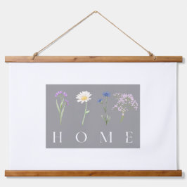 HUIS Bloemrijke Muurkunst – Botanische Typografie Hangend Wandkleed