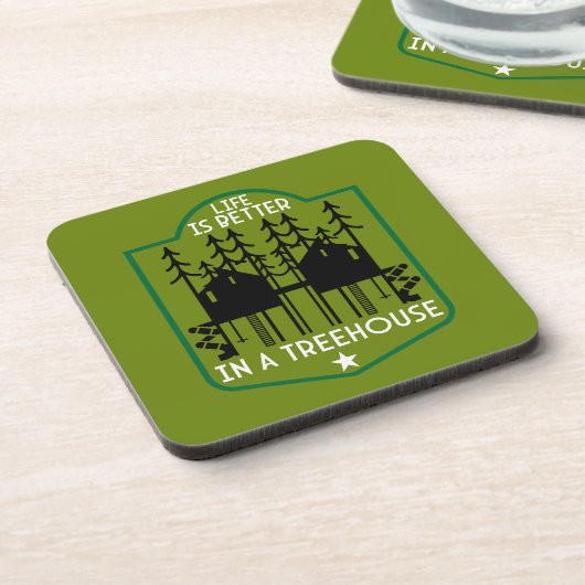 huis boomhut bier onderzetter (Linkerzijde)