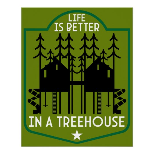huis boomhut perfect poster (Voorkant)