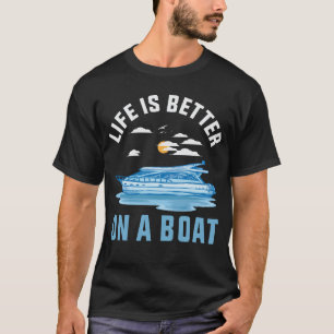 Huis Boot Lake Boating T-shirt