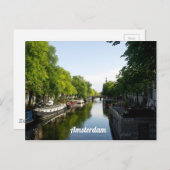 Huis Boten op Amsterdam Canal Personaliseren Briefkaart (Voorkant / Achterkant)