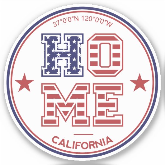 Huis Californië Sticker (Voorkant)