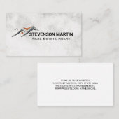 Huis Dak Logo | Marmer Visitekaartje (Voorkant / Achterkant)