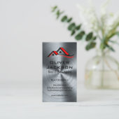 Huis Dak | Metalen Achtergrond Visitekaartje (Staand voorkant)