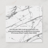 Huis dak top onroerend goed | Marmer Vierkante Visitekaartje (Achterkant)