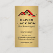 Huis dak top visitekaartje (Voorkant)