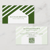Huis Dak Vastgoed Qr Code Visitekaartje (Voorkant / Achterkant)